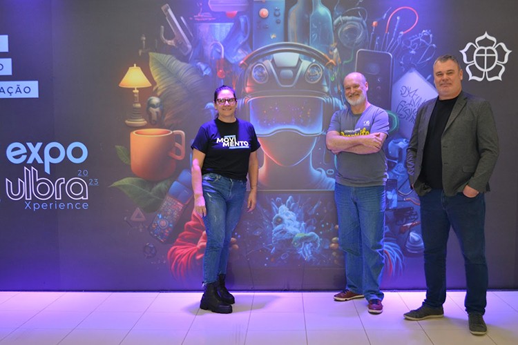 Maria Adelina, Giovani e Alexandre organizam a participação da Ulbra no SWCanoas IOT Foto: Luis Marcelo Miranda