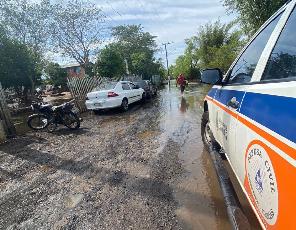 Níveis da cheia do Rio dos Sinos e do Rio Gravataí começaram a baixar nas áreas afetadas – Foto: Defesa Civil