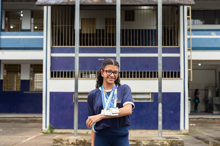 Aluna de Canoas conquista cinco medalhas nas Paralimpíadas Escolares - Foto: Pamella Mendes