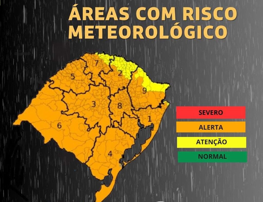 Defesa Civil RS alerta para instabilidades climáticas no Estado nos próximos dias