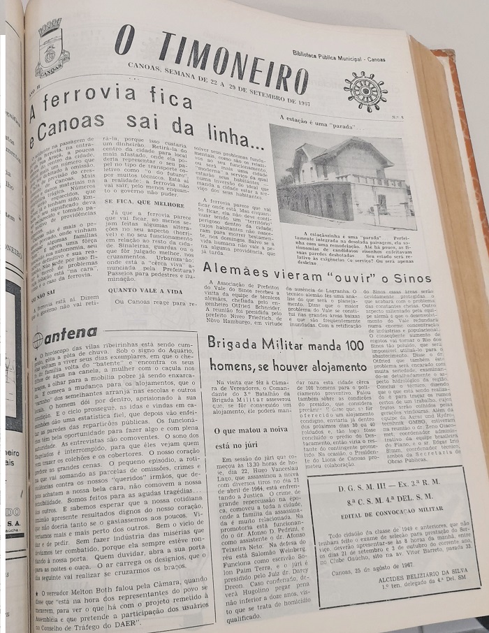 Capa da primeira edição com materiais sobre a enchente, de 22 a 29 de setembro de 1967