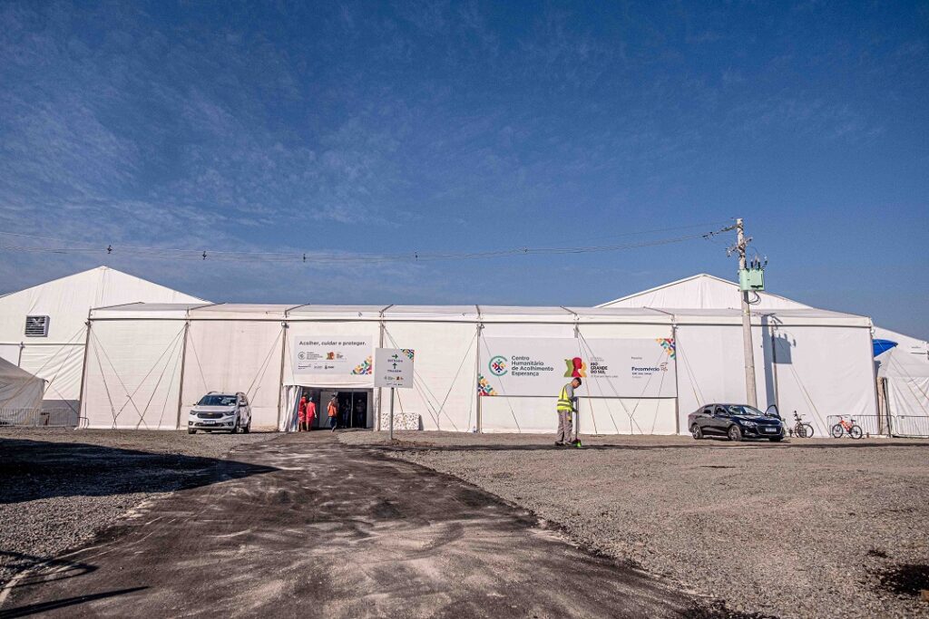 Segundo Centro Humanitário de Acolhimento é aberto em Canoas para atingidos da enchente - Foto: Juliana Reis