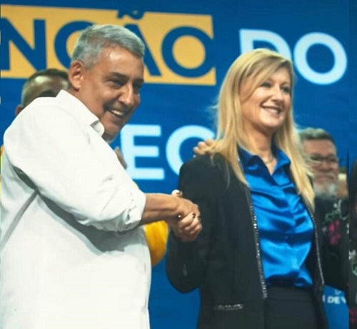 Sebastião Melo (MDB) com a vice Bettina Worm