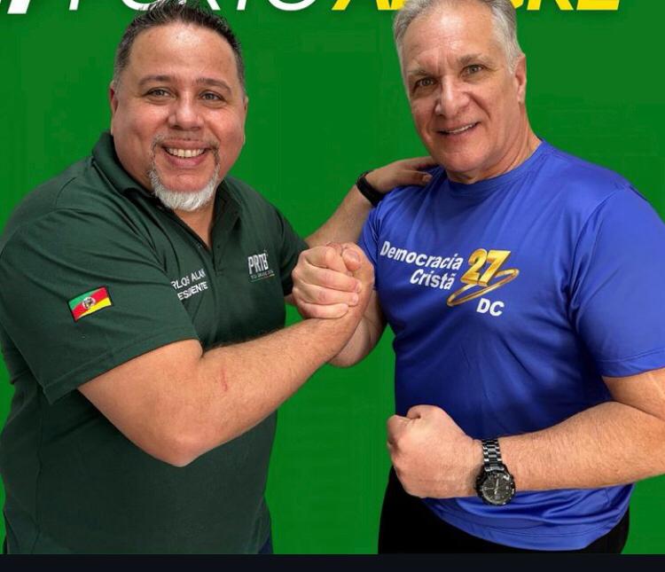 Carlos Alan (PRTB) com o vice João Morsch (DC)