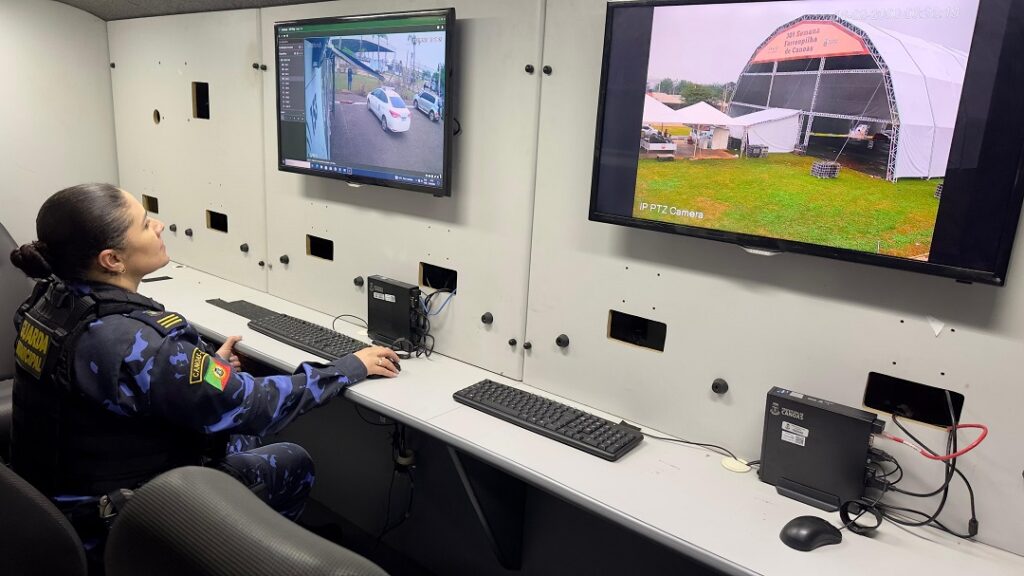 Guarda Municipal possui central de videomonitoramento no Parque do Gaúcho