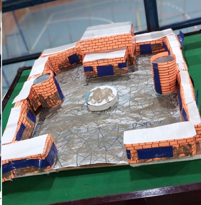 Escola projetada em maquete