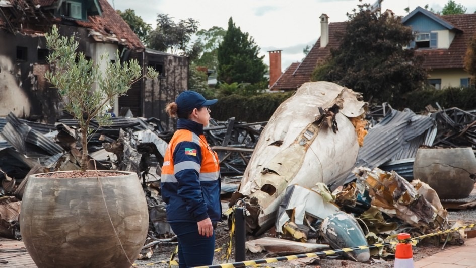 Agentes da Segurança Pública encerram os trabalhos em área do acidente aéreo em Gramado