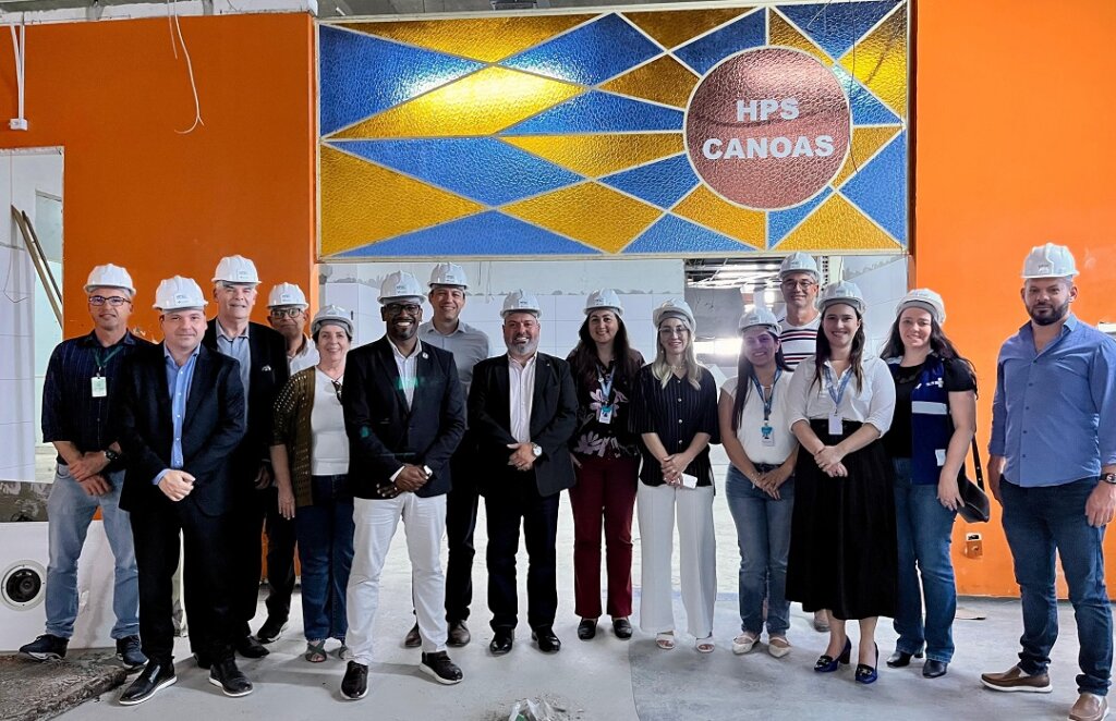 Ministério da Saúde e ONU visitam obras do Hospital de Pronto-socorro de Canoas
