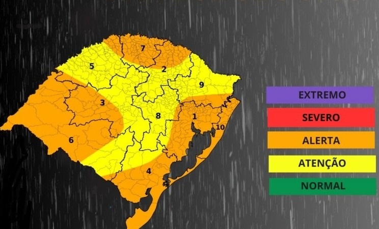 Defesa Civil alerta para chuva forte e rajadas de vento nesta segunda-feira; confira previsão do tempo