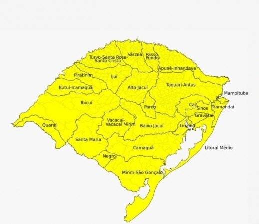 Defesa Civil classifica condições hidrológicas como de ATENÇÃO no Estado