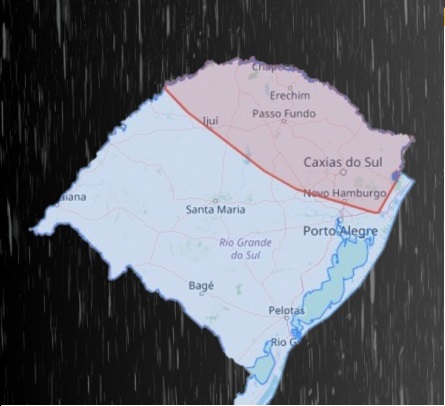 Defesa Civil informa que são esperadas pancadas de chuva moderada a forte, raios, granizo e alagamentos nesta terça-feira