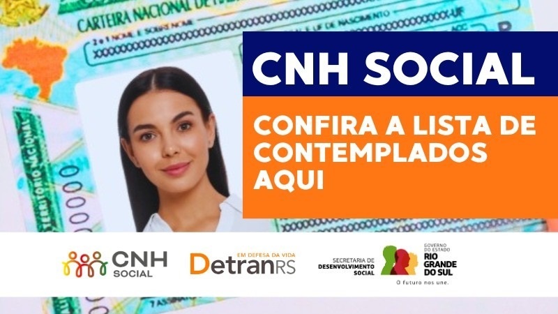 DetranRS divulga lista dos beneficiados para a CNH Social