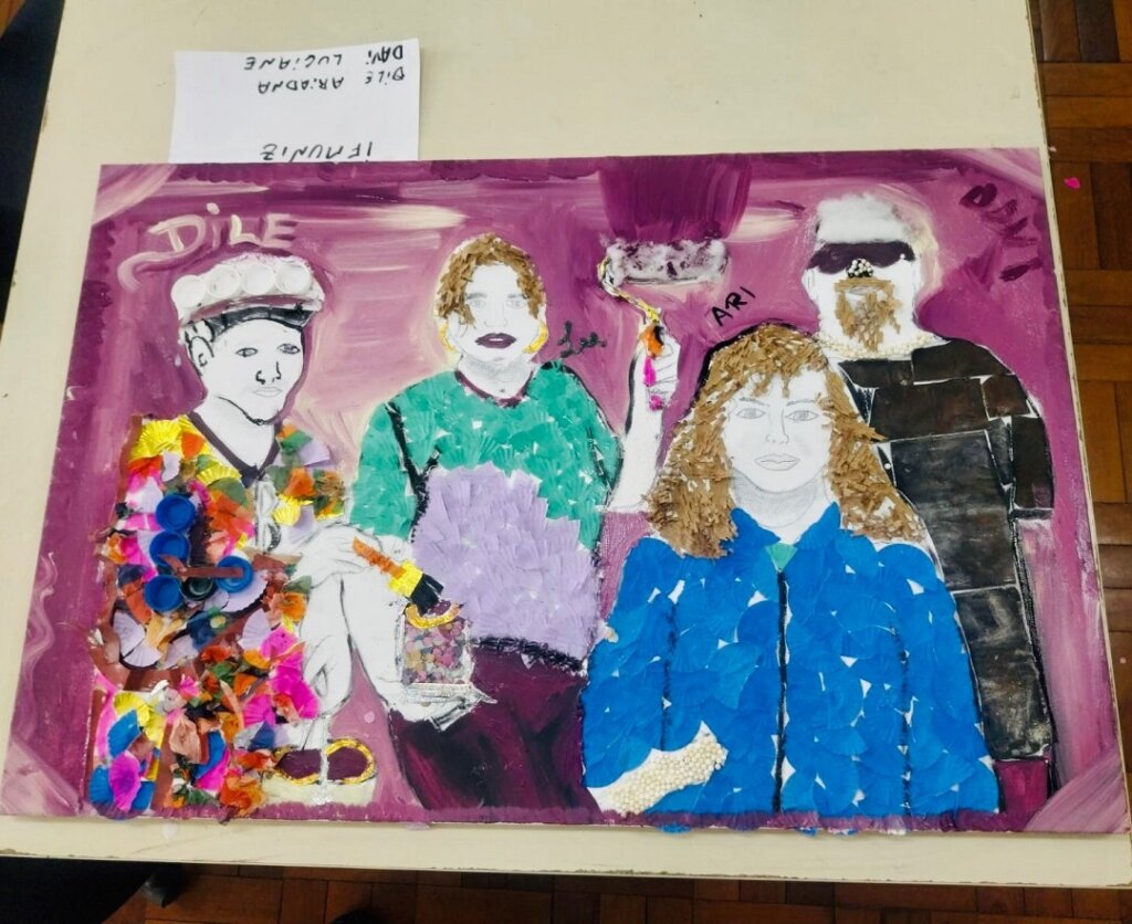 Resíduos são transformados em autorretratos que revelam expectativas de participantes do curso de Pintor Industrial no IFRS-Campus Canoas