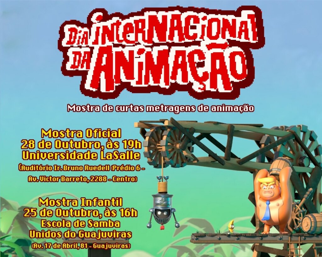 Canoas recebe a 6ª edição do Dia Internacional da Animação entre os dias 25 e 28 de outubro